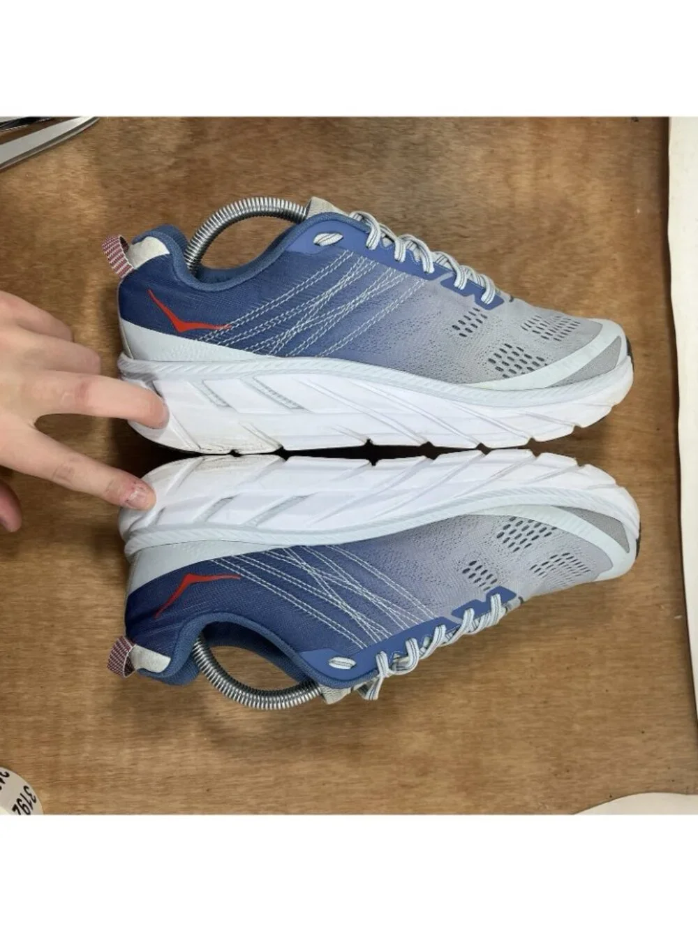 Hoka One One Clifton 6 Women Size 10.5 Blue Running Shoes